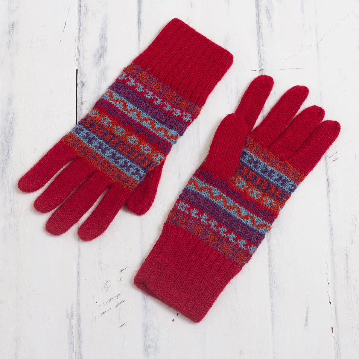 Andean Art 100% Alpaca Knit Gloves
