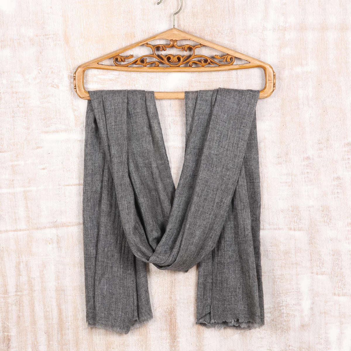 Graphite Grey Allure Wool Shawl