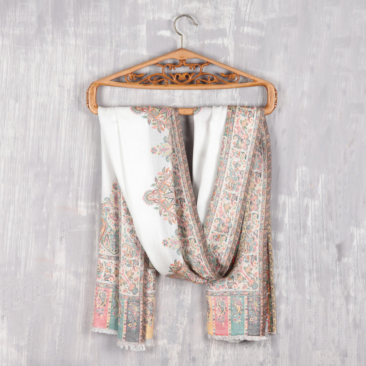 Mughal Fresco Modal Jacquard Shawl
