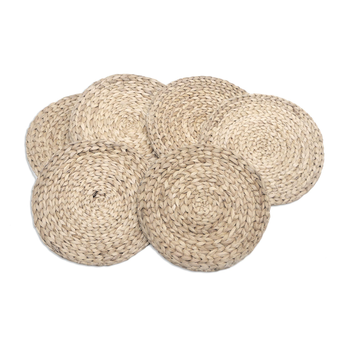Round Natural Fiber Placemats (Set of 6) - Bali Braid