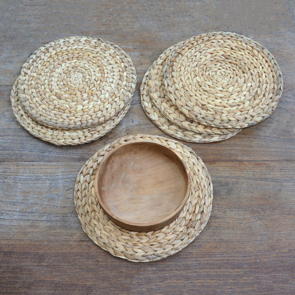 Round Natural Fiber Placemats (Set of 6) - Bali Braid