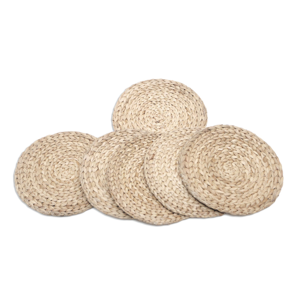 Round Natural Fiber Placemats (Set of 6) - Bali Braid