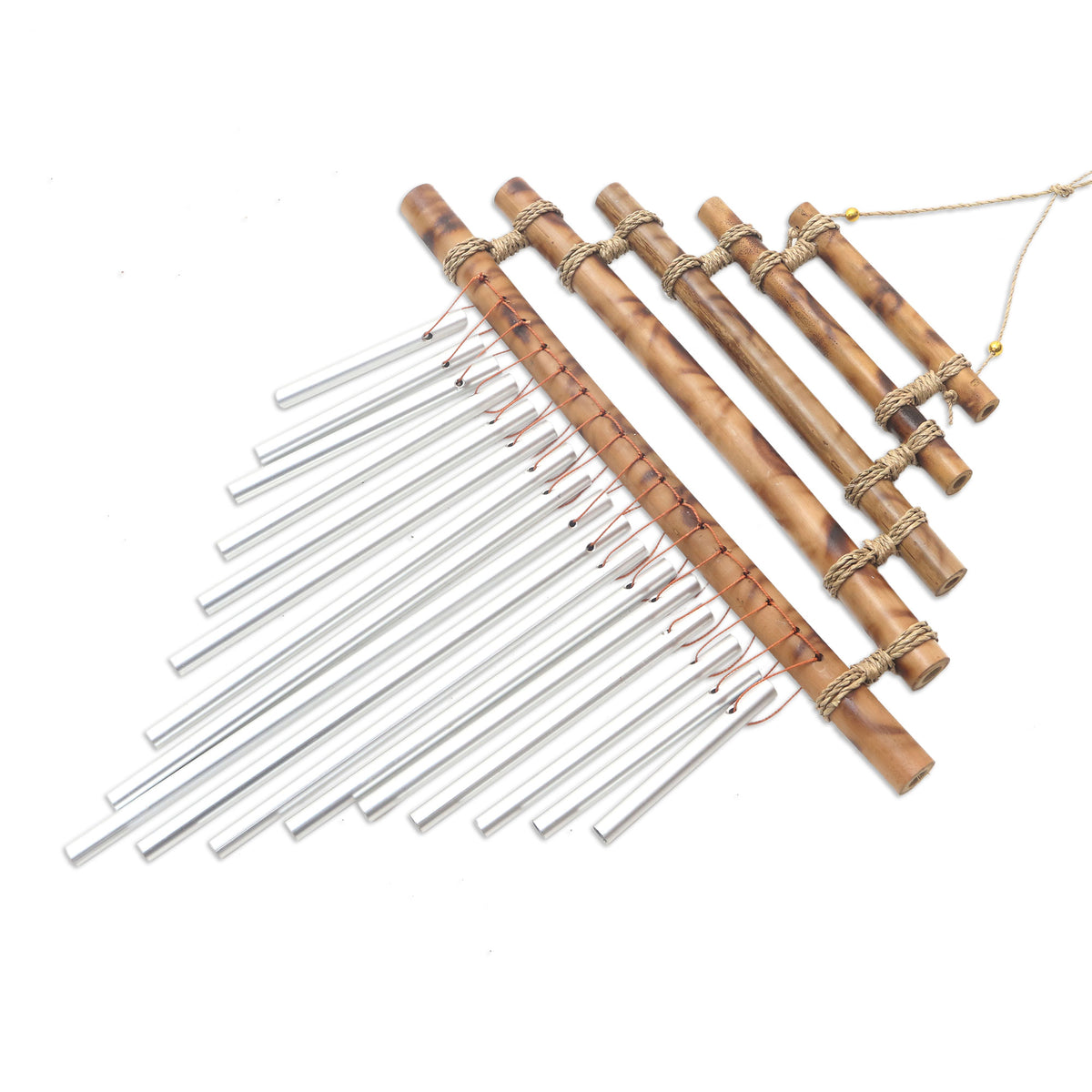 Bamboo and Aluminum Wind Chime - Five Steps