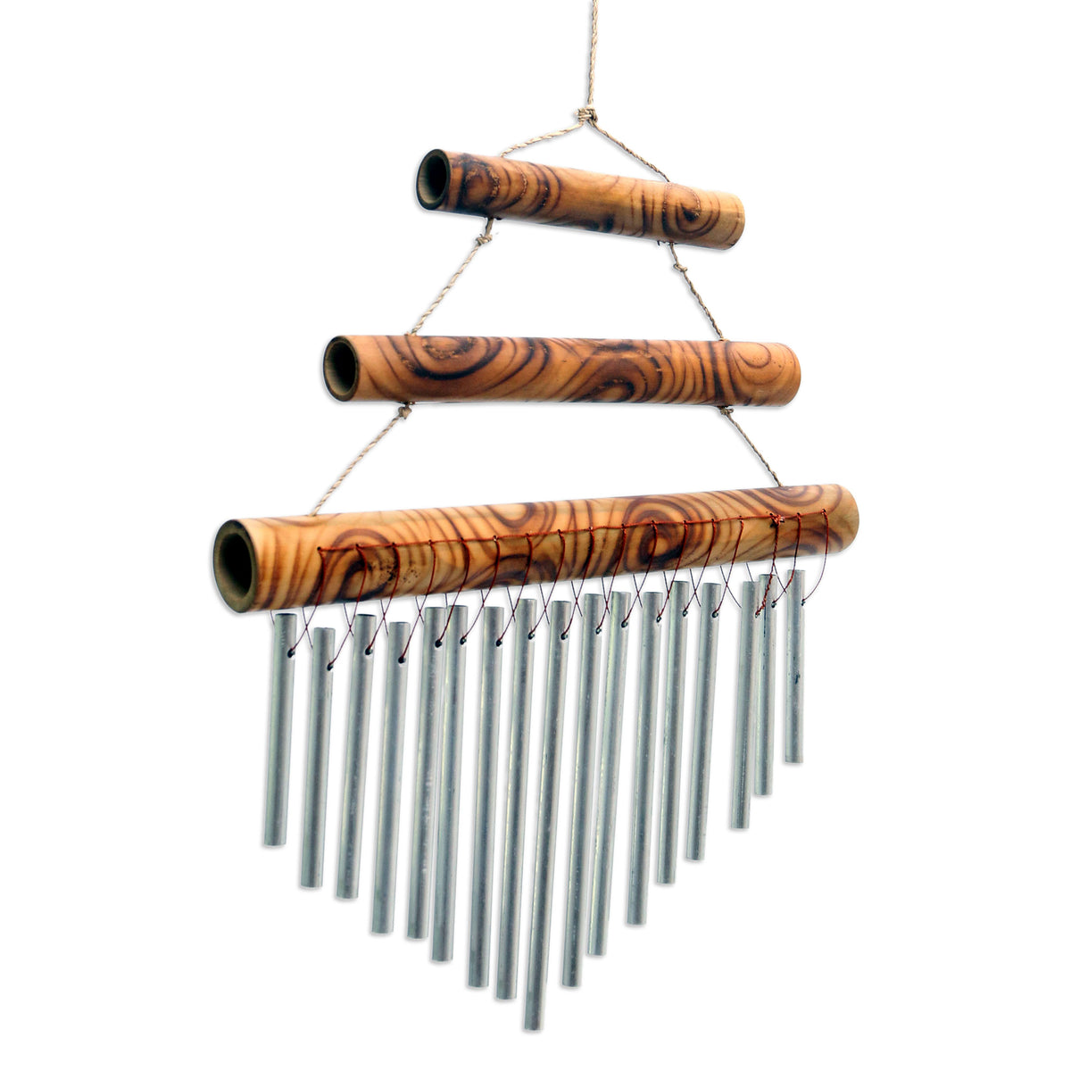 Bamboo and Aluminum Wind Chime - Three Steps