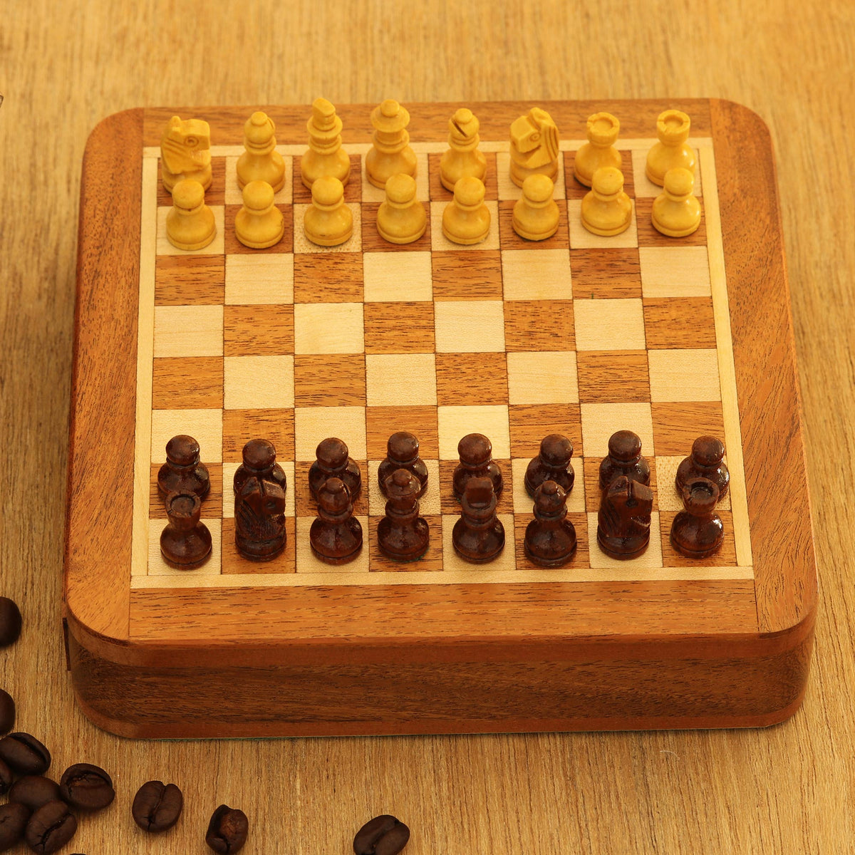 Traveling With Royalty Wood Travel Chess Set