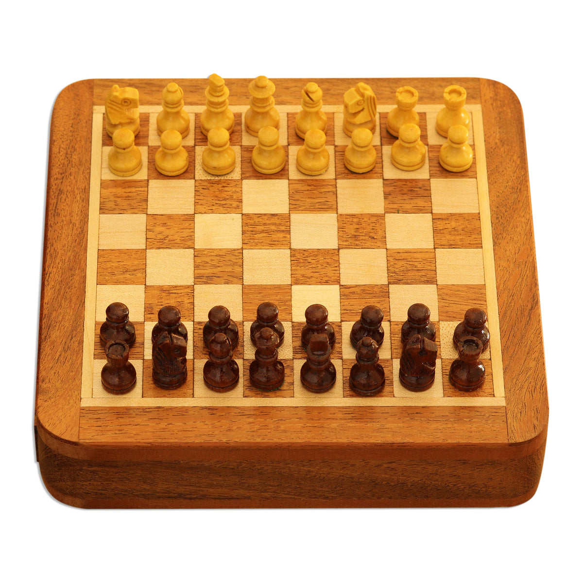 Traveling With Royalty Wood Travel Chess Set
