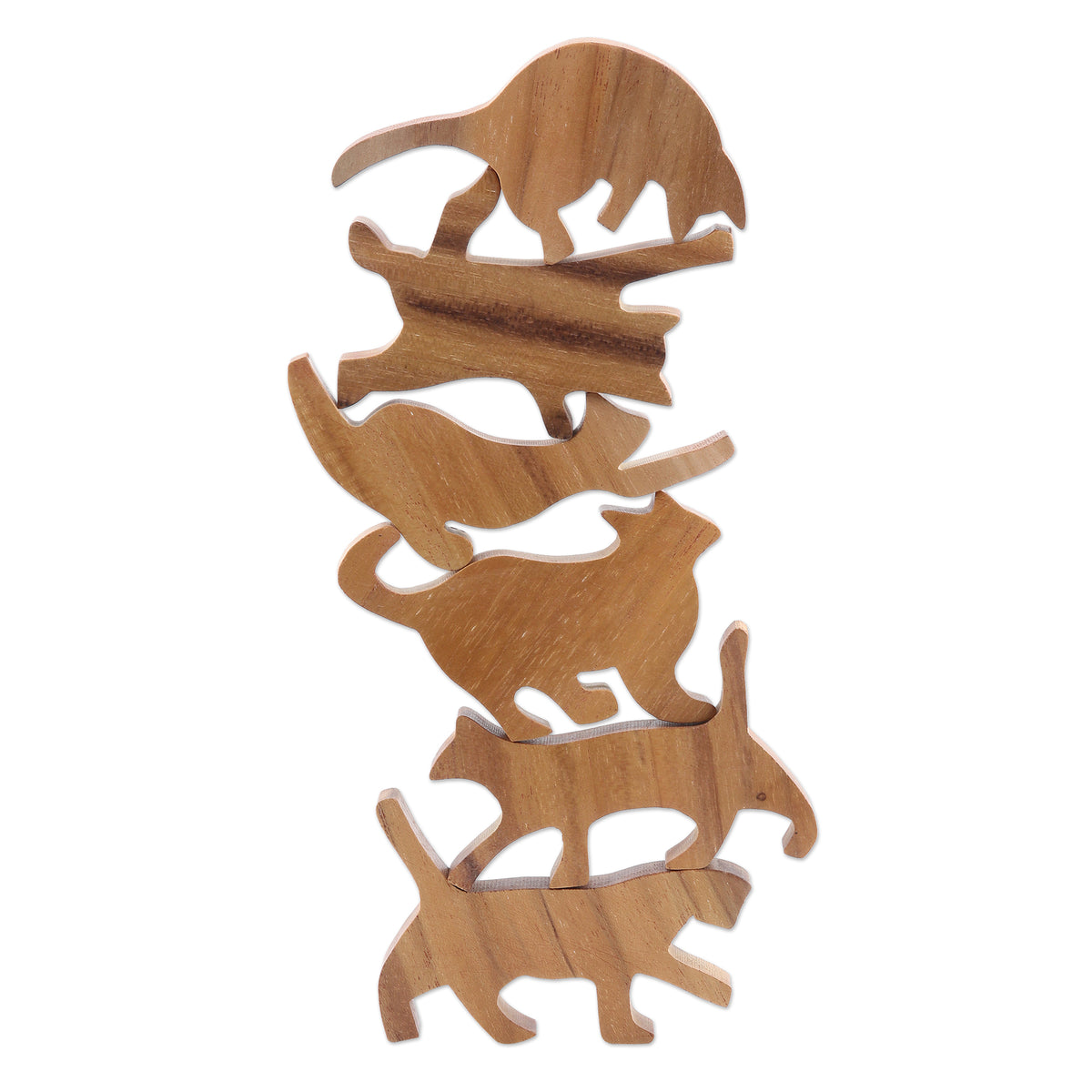 Ninja Cats Teak Wood Game (6 Pieces)