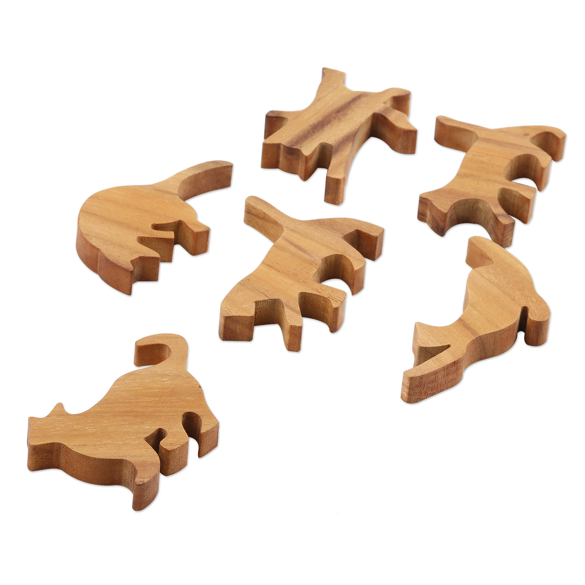Ninja Cats Teak Wood Game (6 Pieces)
