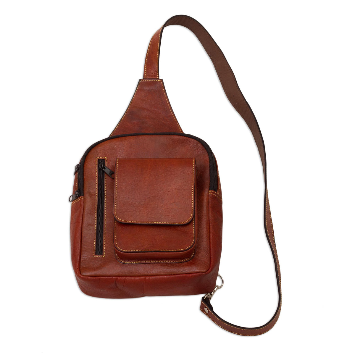 Adventures In Cusco Leather Shoulder Bag