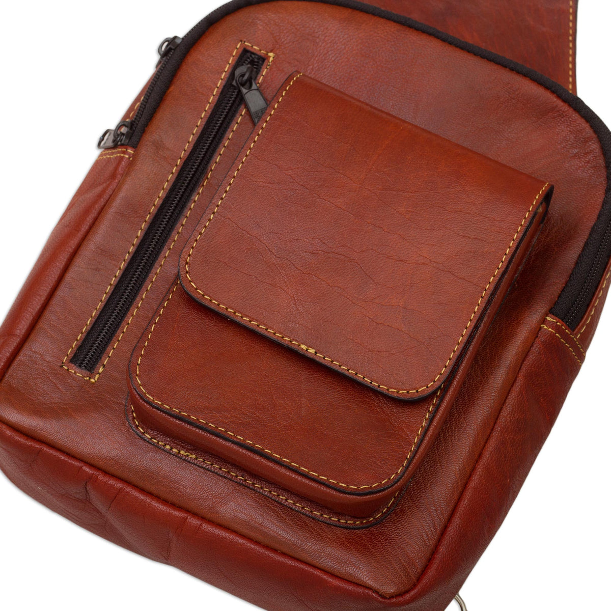 Adventures In Cusco Leather Shoulder Bag