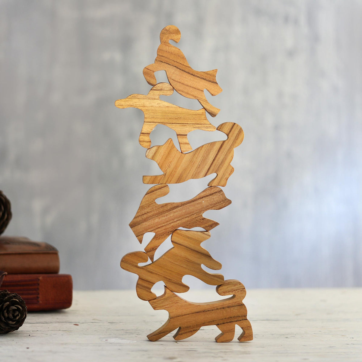 Ninja Dogs Teak Wood Game (6 Pieces)
