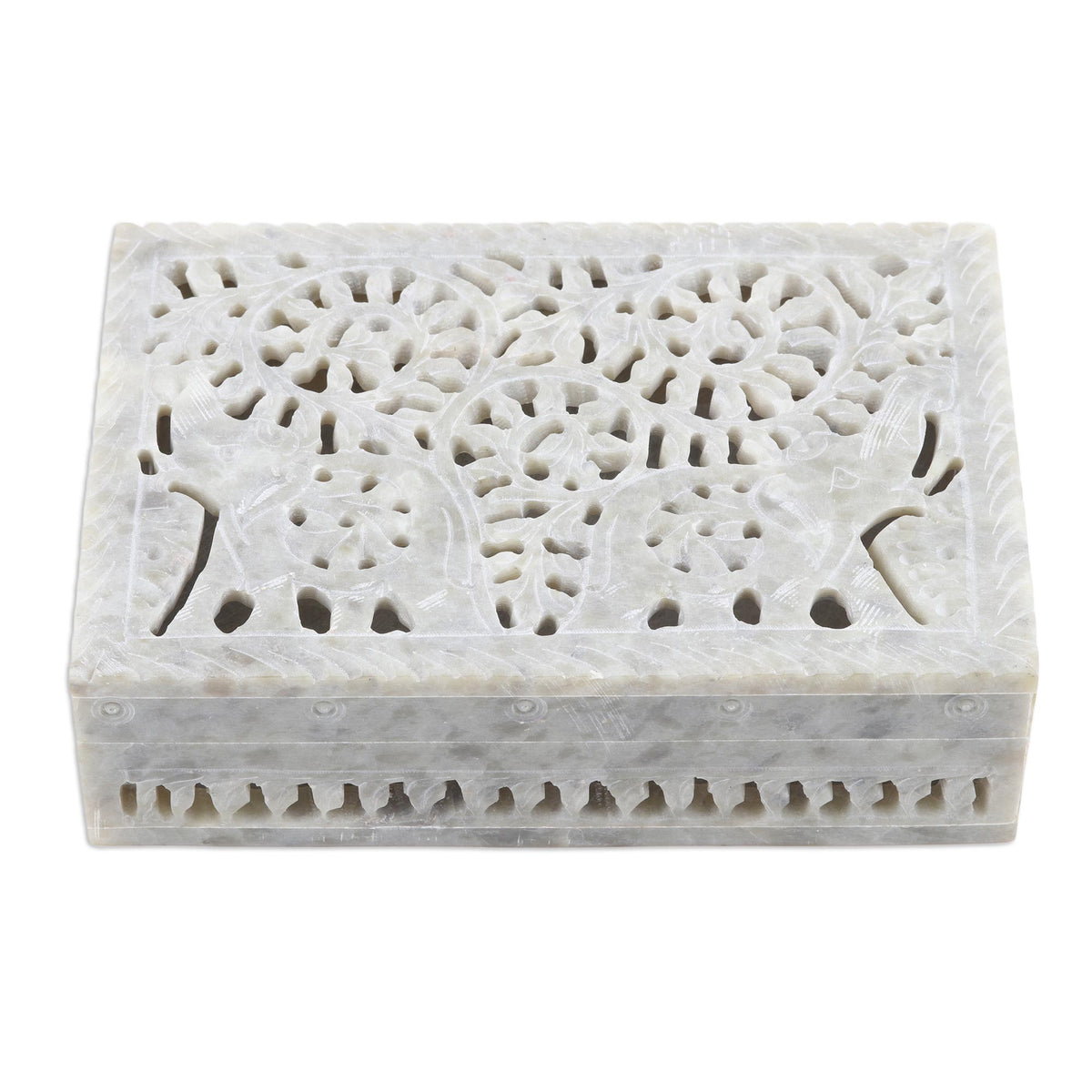 Decorative Soapstone Elephant Box - Royal Greetings