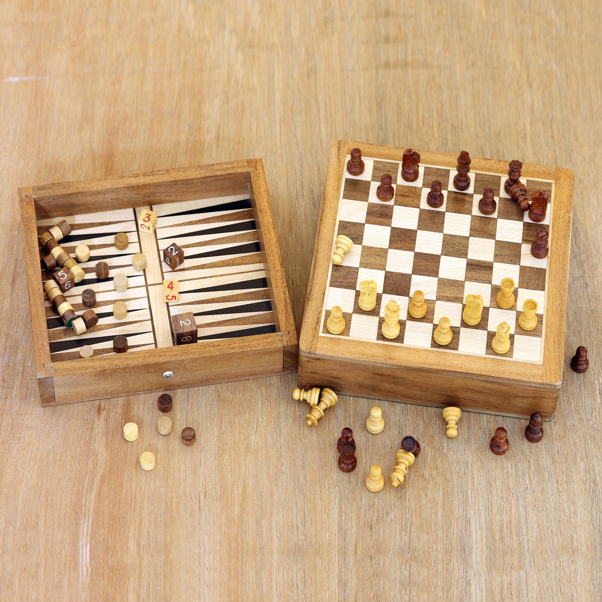 Double Trouble Mini Wood Game Set