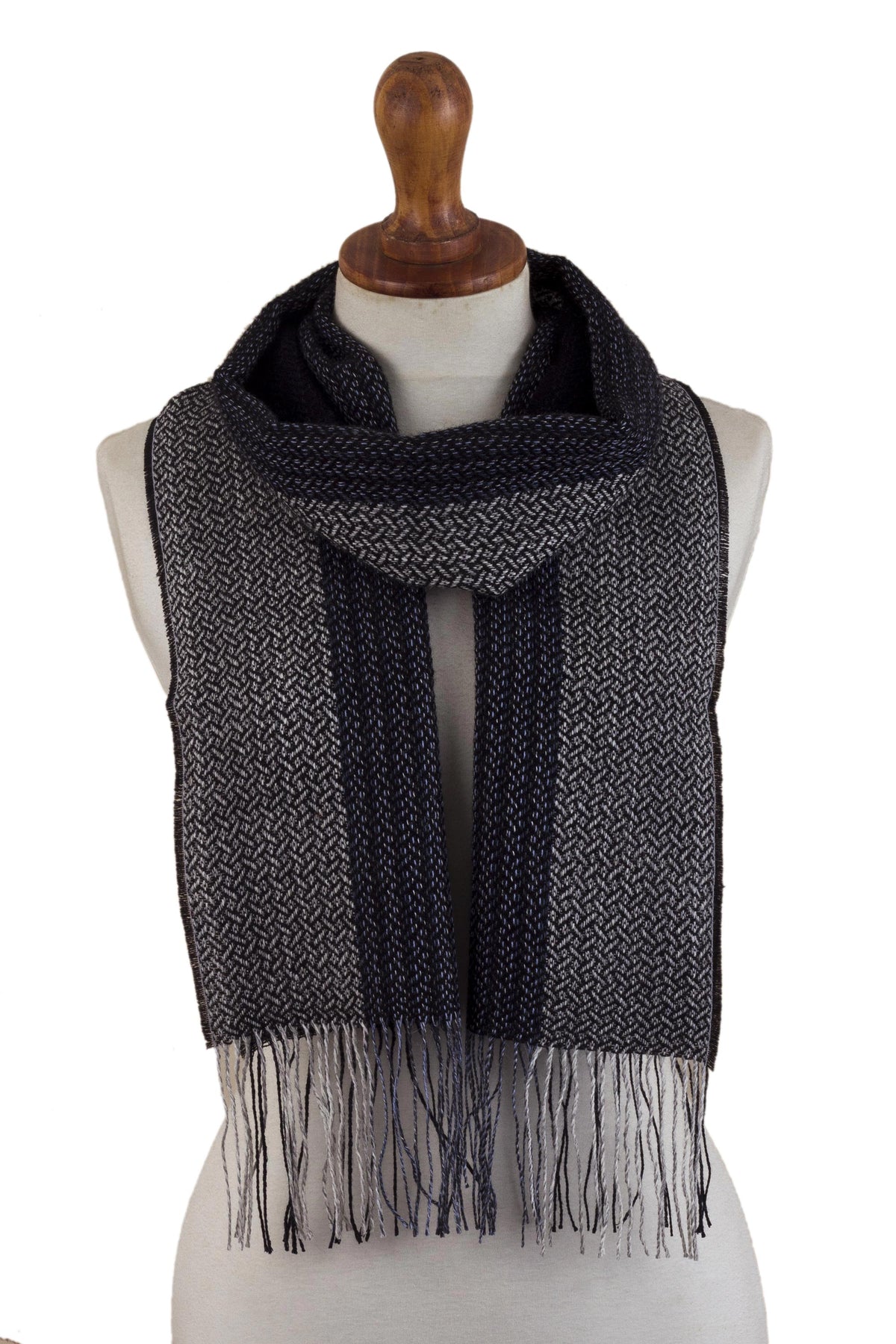 Night Wolf 100% Alpaca Scarf