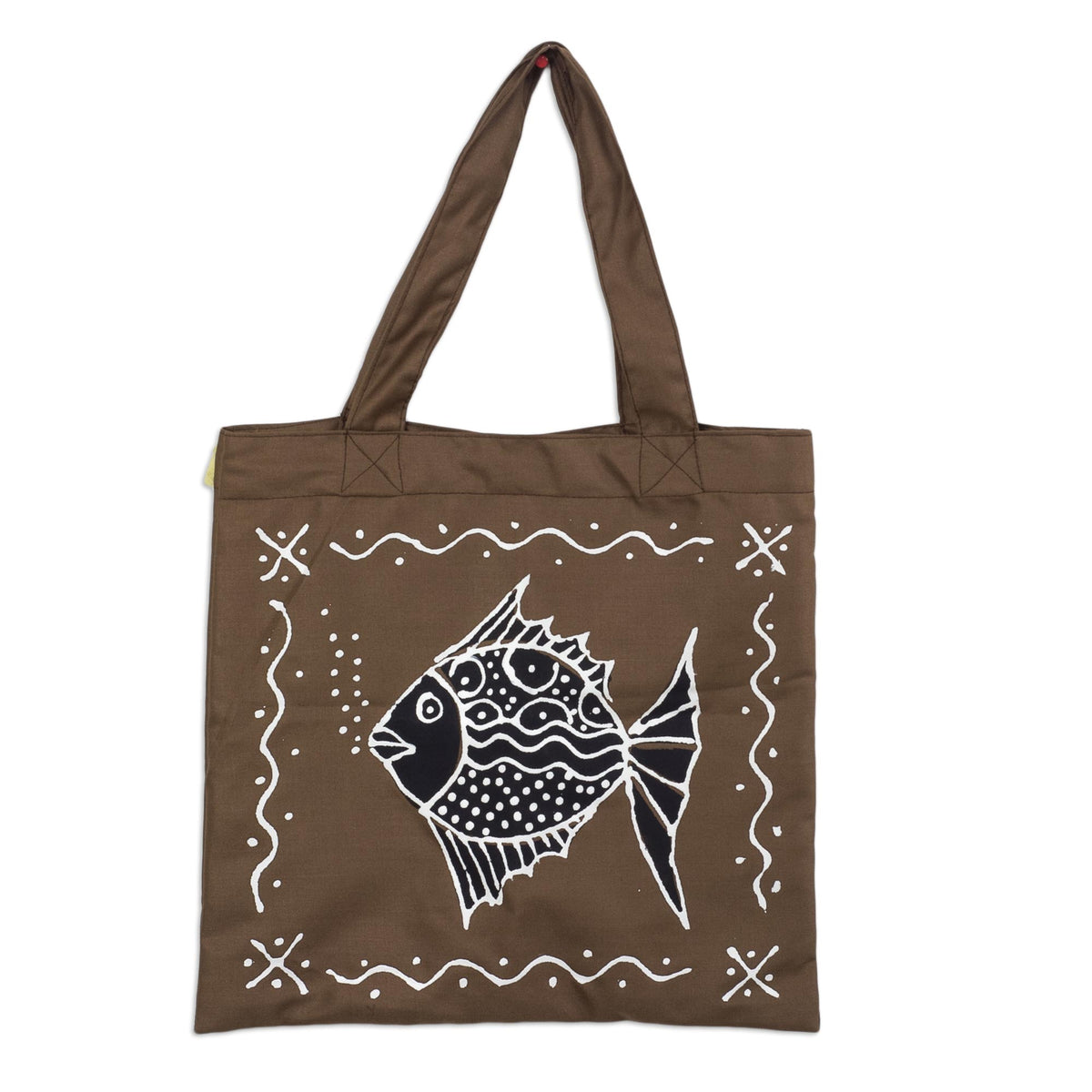 Blowing Bubbles In Brown Cotton Tote Bag