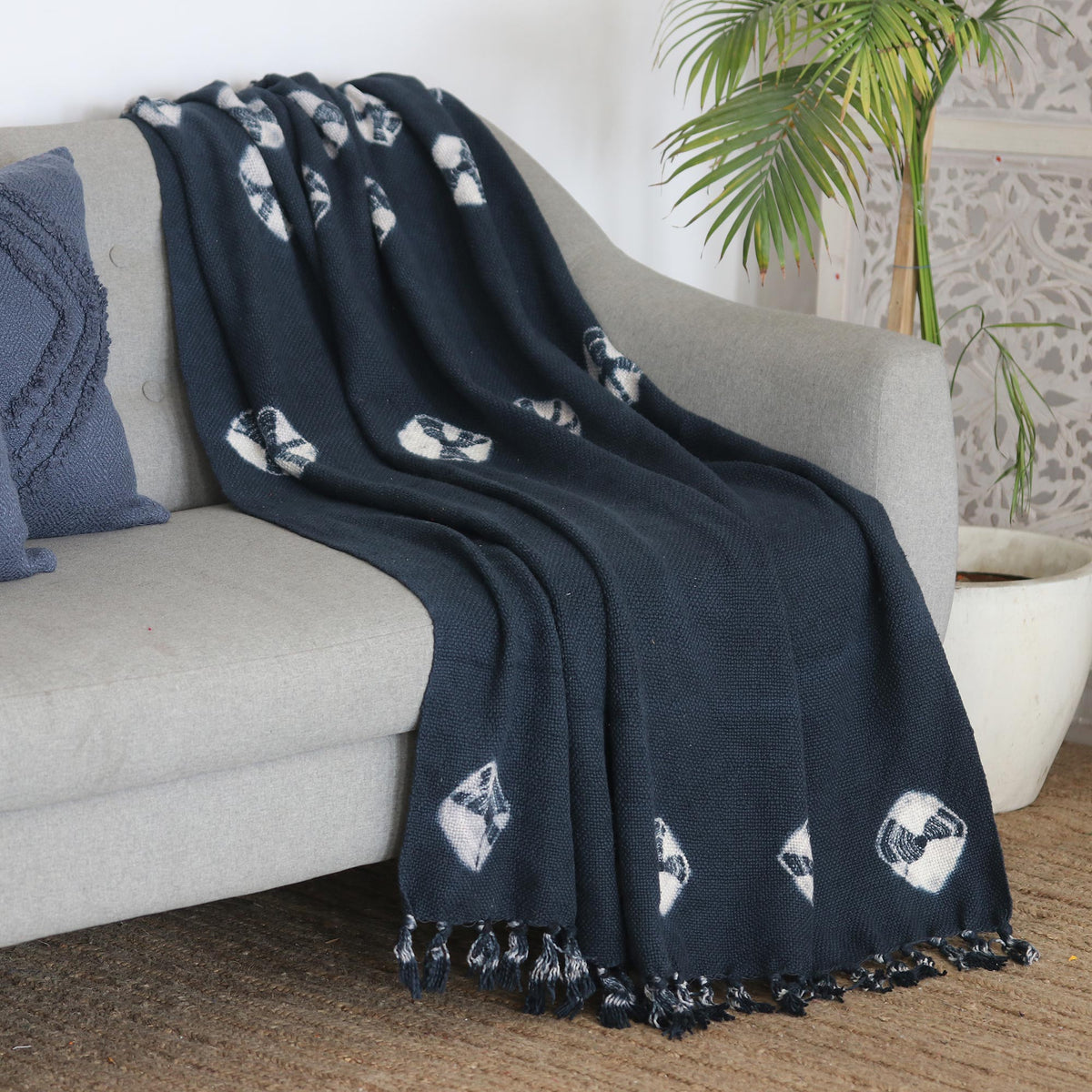 Pacific Dreams Tie-Dye Cotton Throw