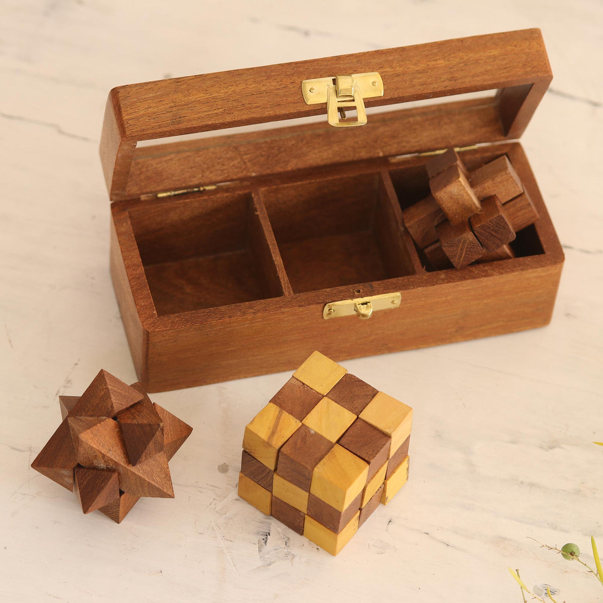 Triple The Fun Wood Puzzles (Set Of 3)