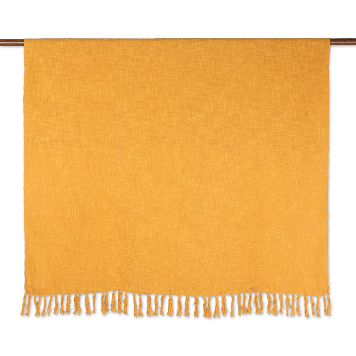 Marigold Charm Cotton Throw Blanket