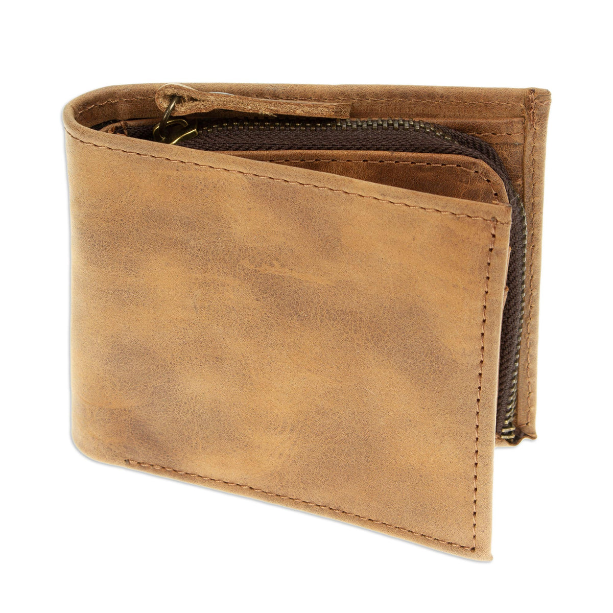 Handmade Wallet with Genuine Leather - Toasted Sienna