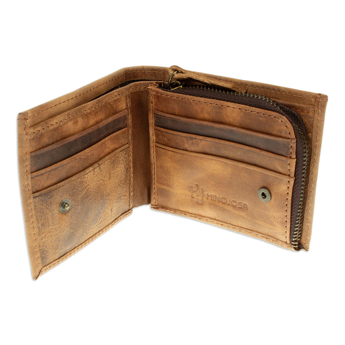 Handmade Wallet with Genuine Leather - Toasted Sienna