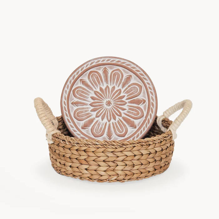 Bread Warmer & Basket Round Gift Set