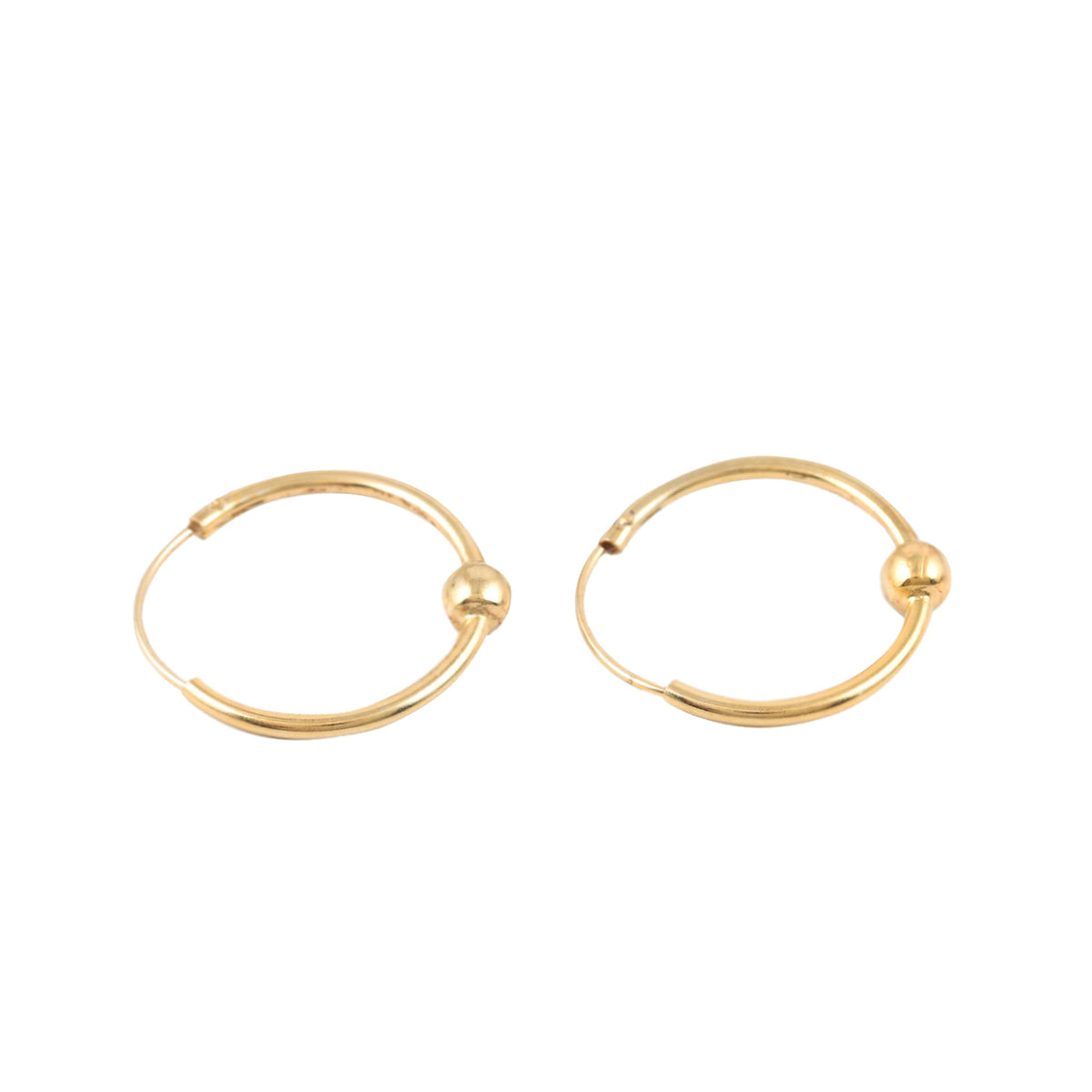 Pair of 14k Gold Hoop Earrings