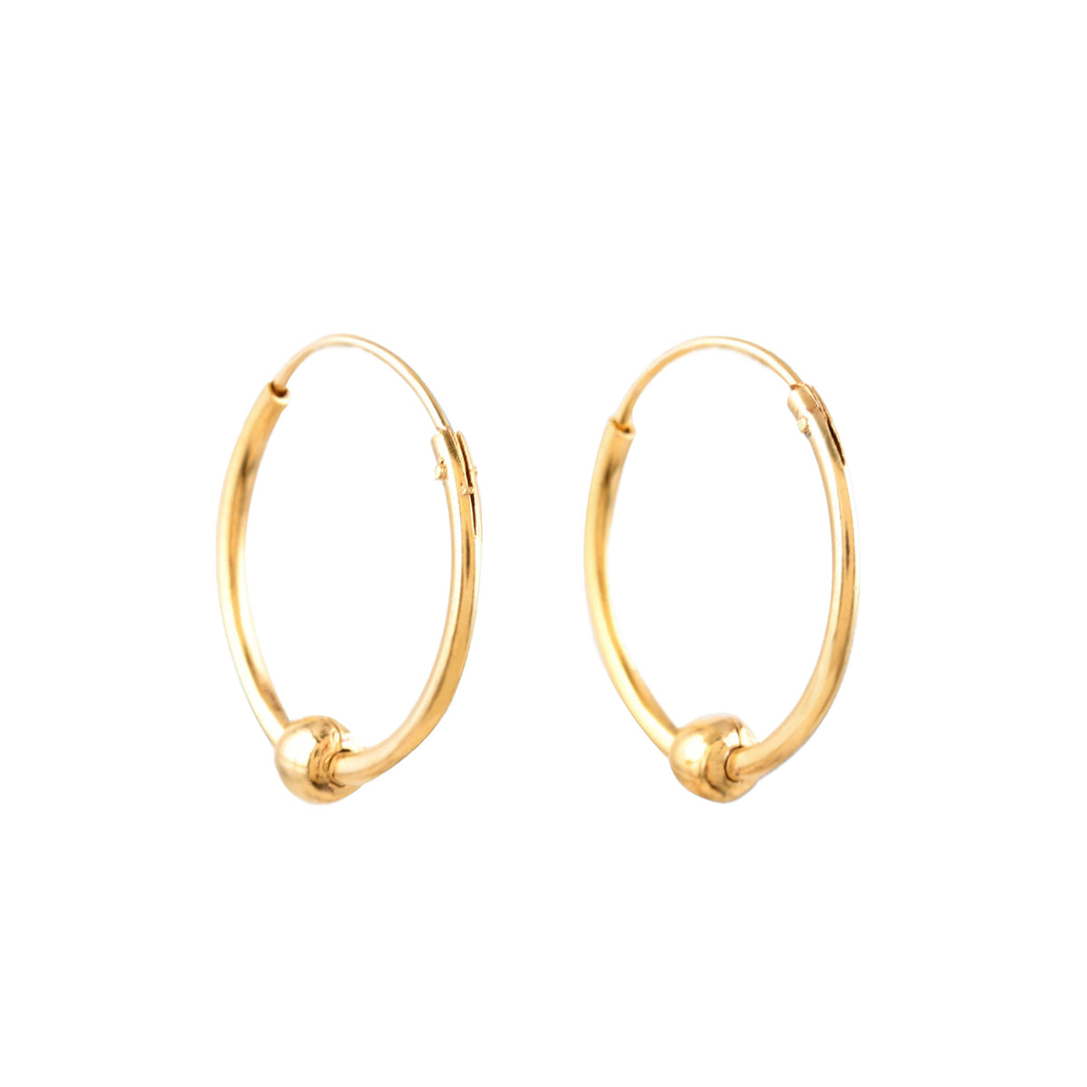 Pair of 14k Gold Hoop Earrings