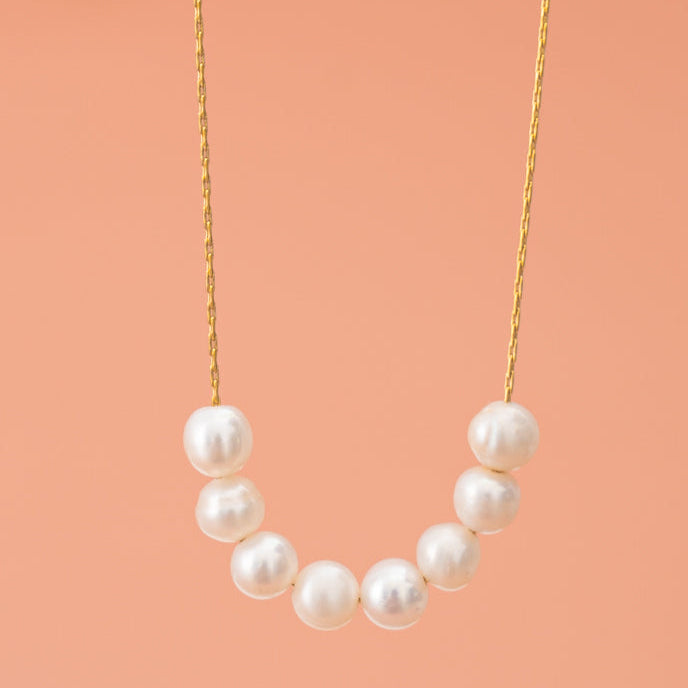 Harmony Pearl Cluster Necklace
