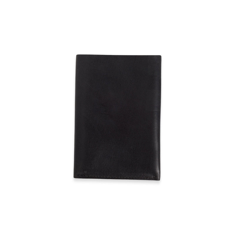 Addis Leather Passport Wallet in Black