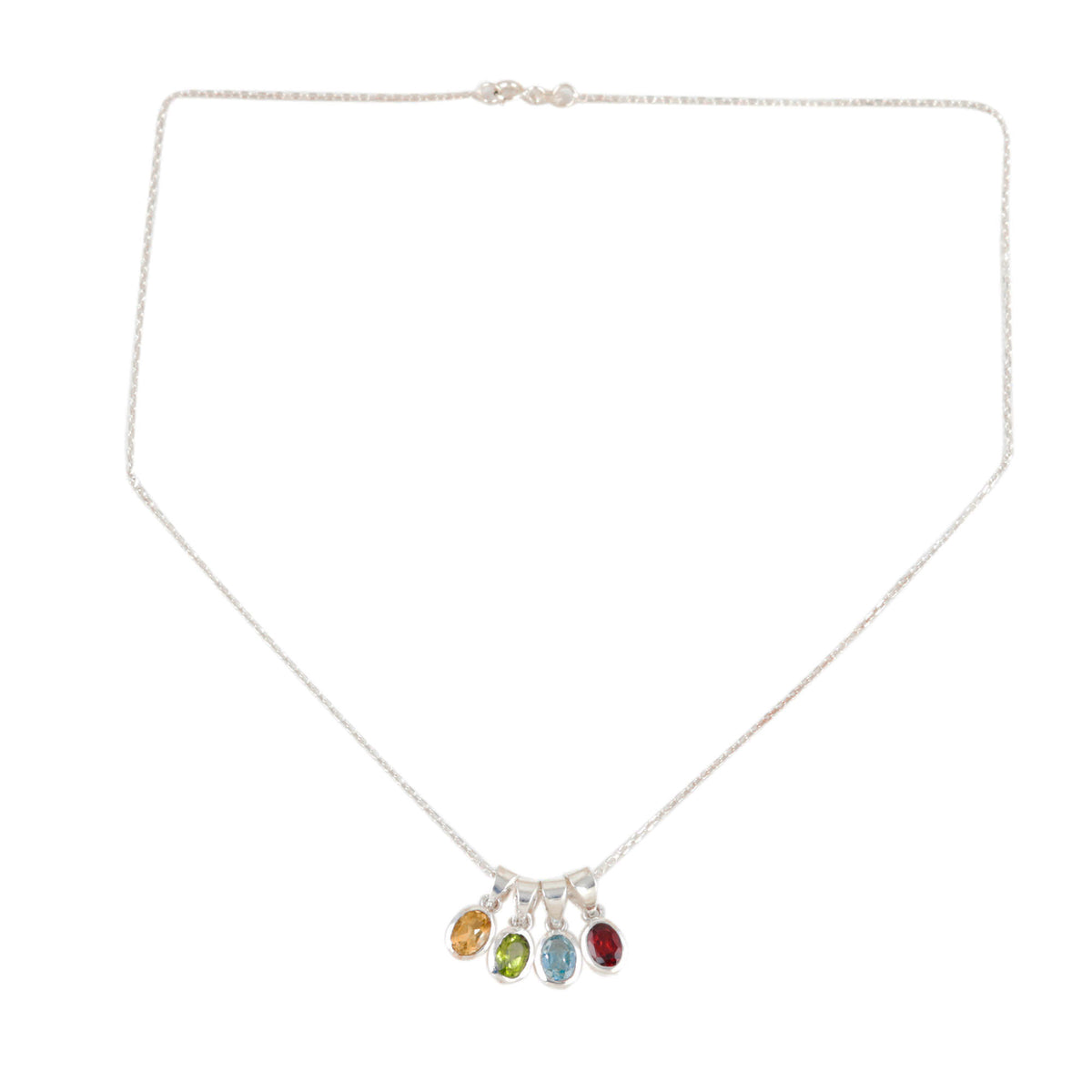 Necklace Set with Assorted Gemstone Pendants