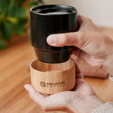 Ceramic Cup with Bamboo Base