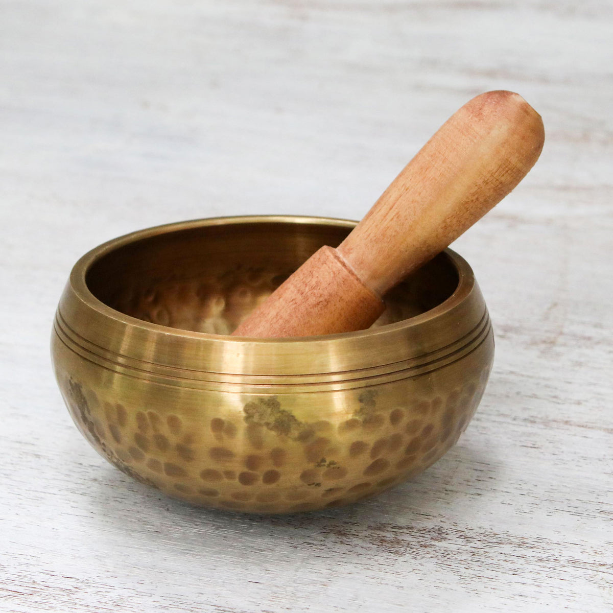 Brass Singing Bowl with Striker - Singing Healer