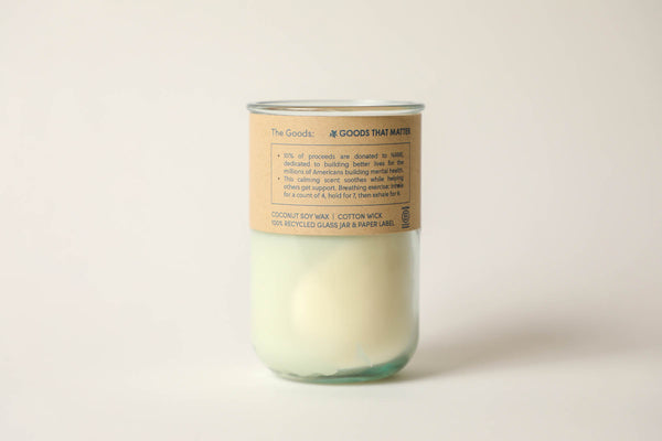 Breathe Candle - Lavender scented candle that soothes while raising funds for Mental Health.