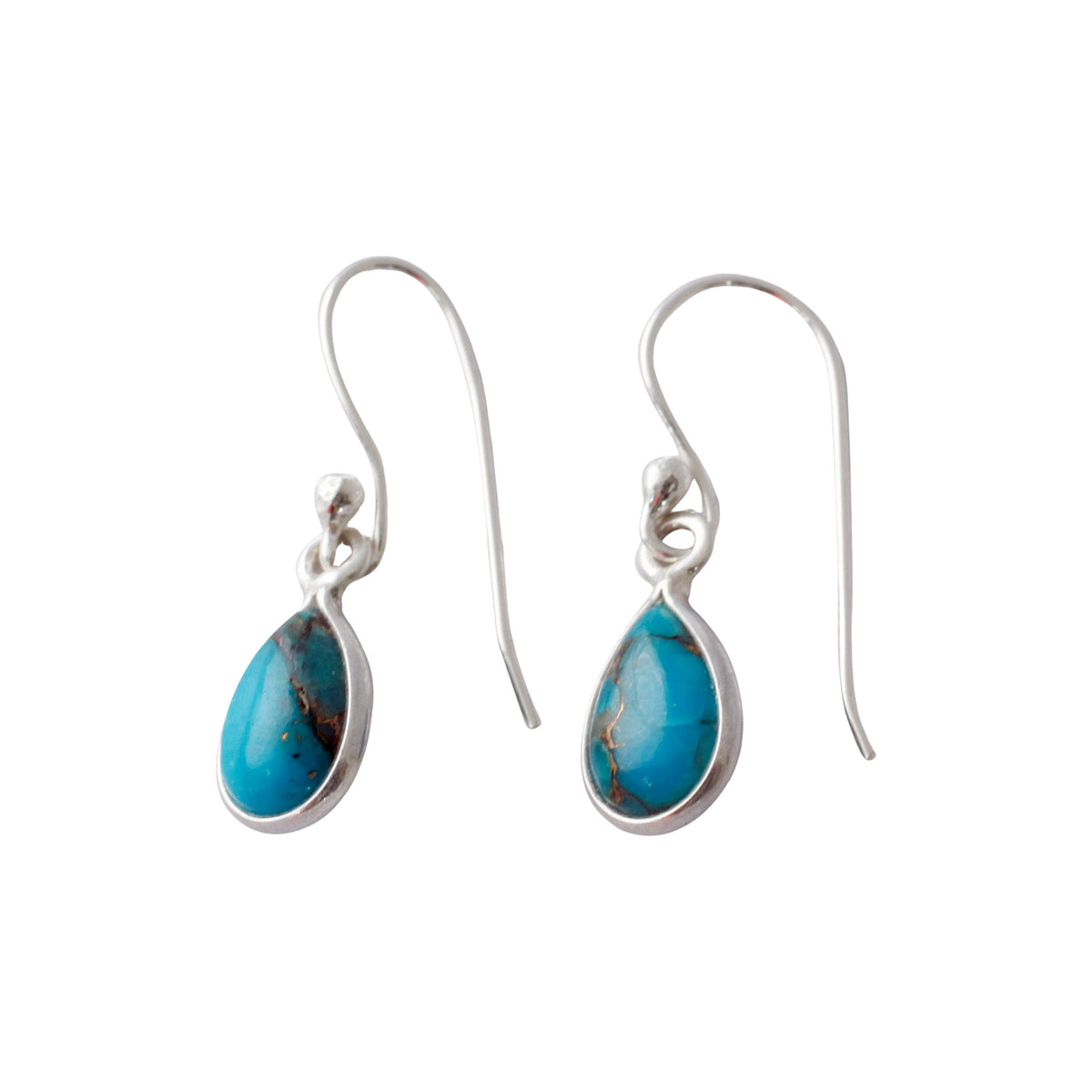 Beautiful Blue Goddess - Composite Turquoise on Sterling Silver Earrings
