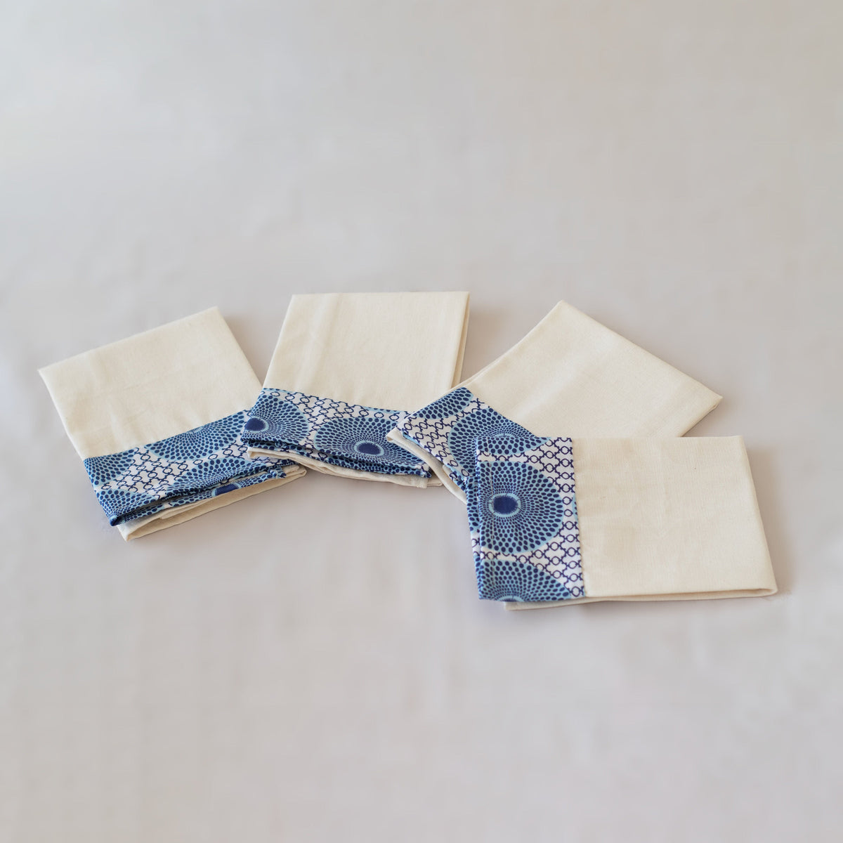 Kitenge Trim Cotton Napkin Set