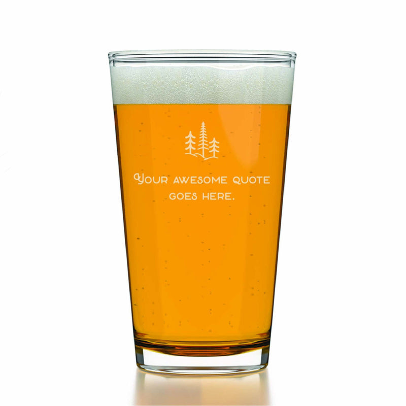 Custom Quote Pint Glasses - Set of 2