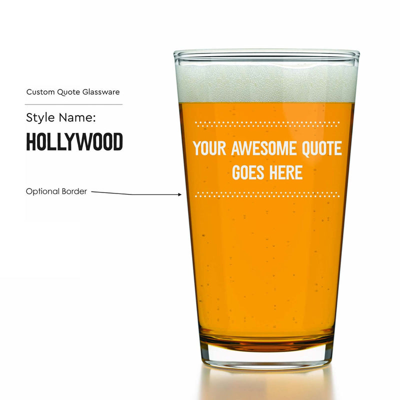 Custom Quote Pint Glasses - Set of 2