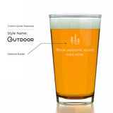 Custom Quote Pint Glasses - Set of 2