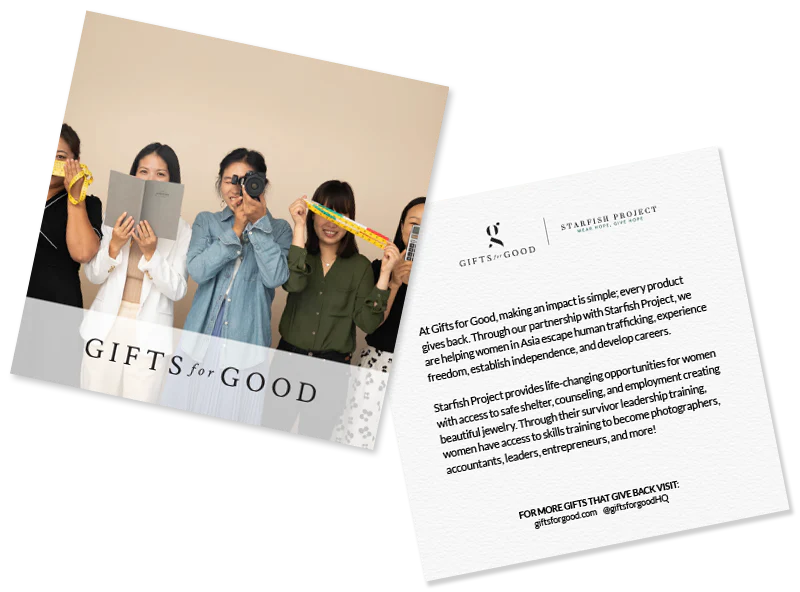 Story card explaining impact of purchase