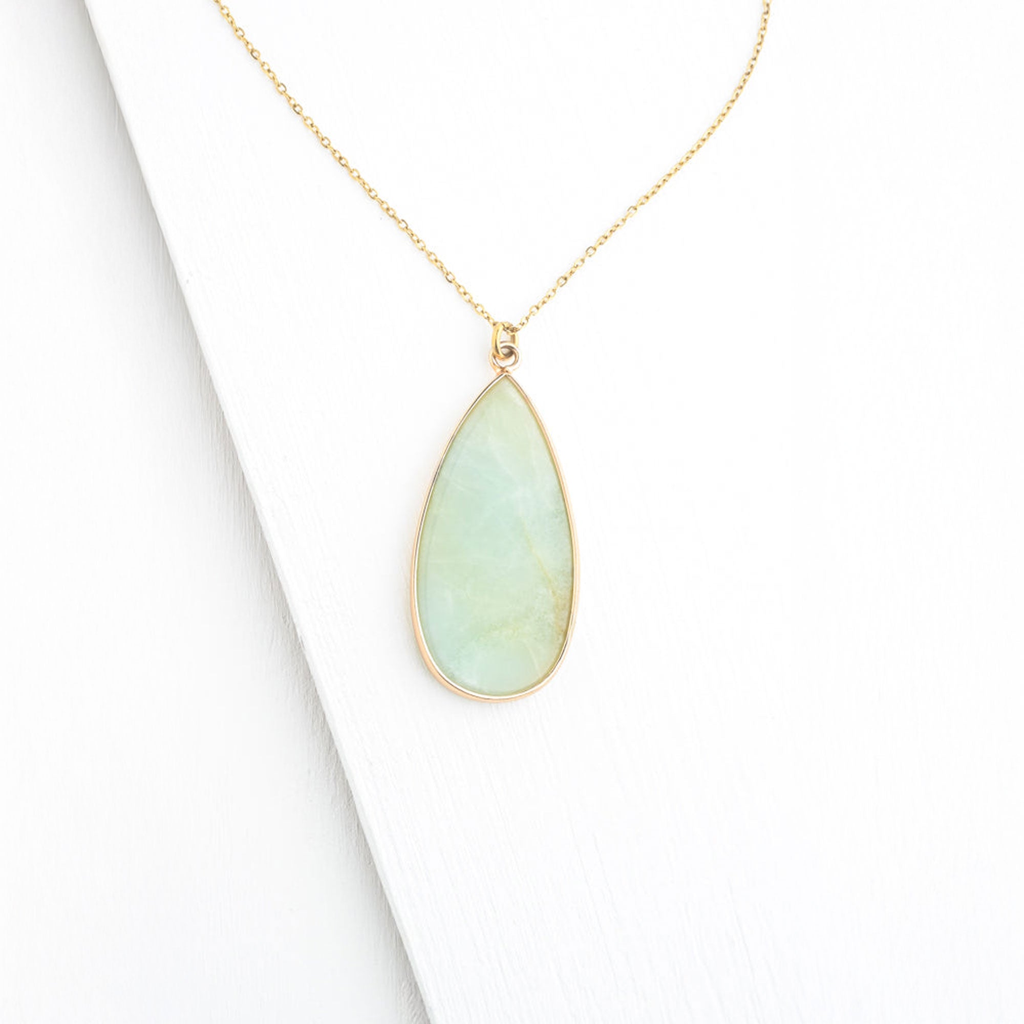 Everlasting Teardrop Necklace in Amazonite