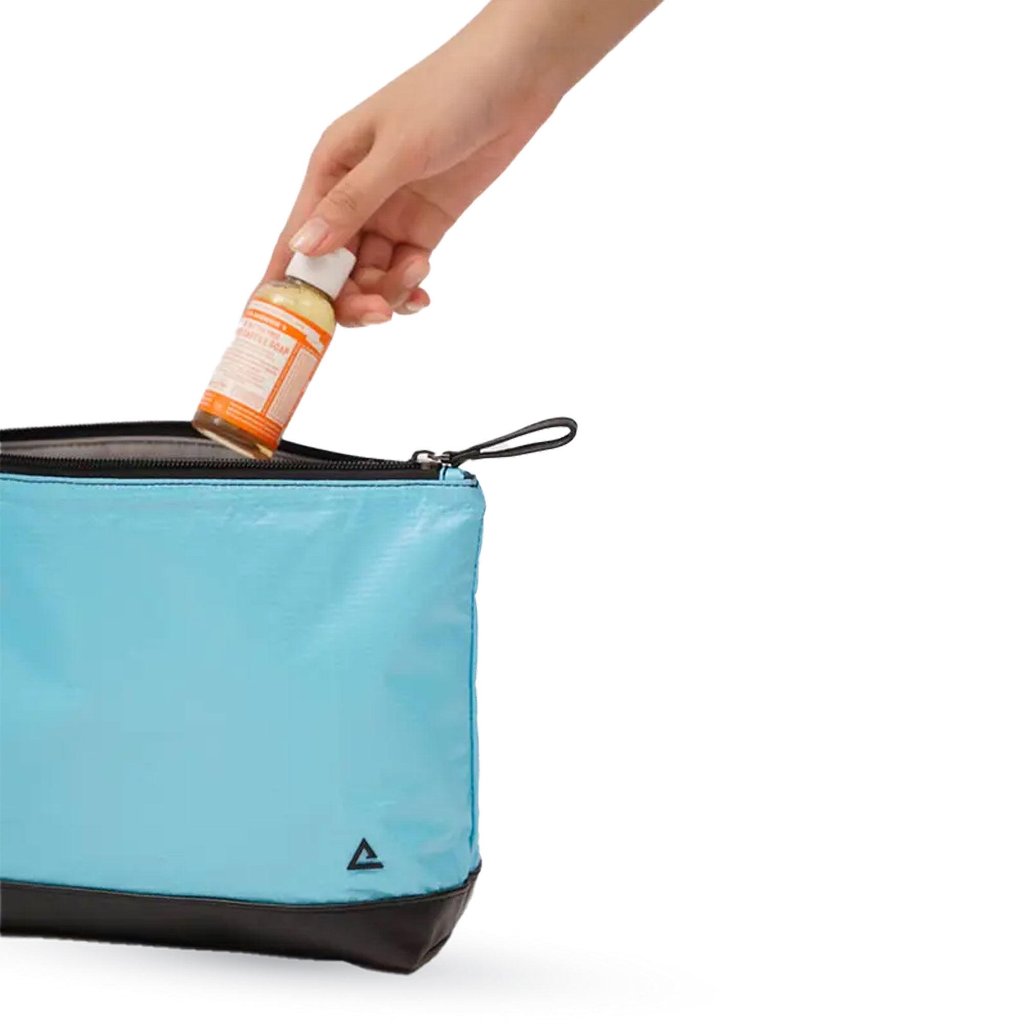 Frankie Pouch in Cool Colorway - Repurposed Billboard Vinyl