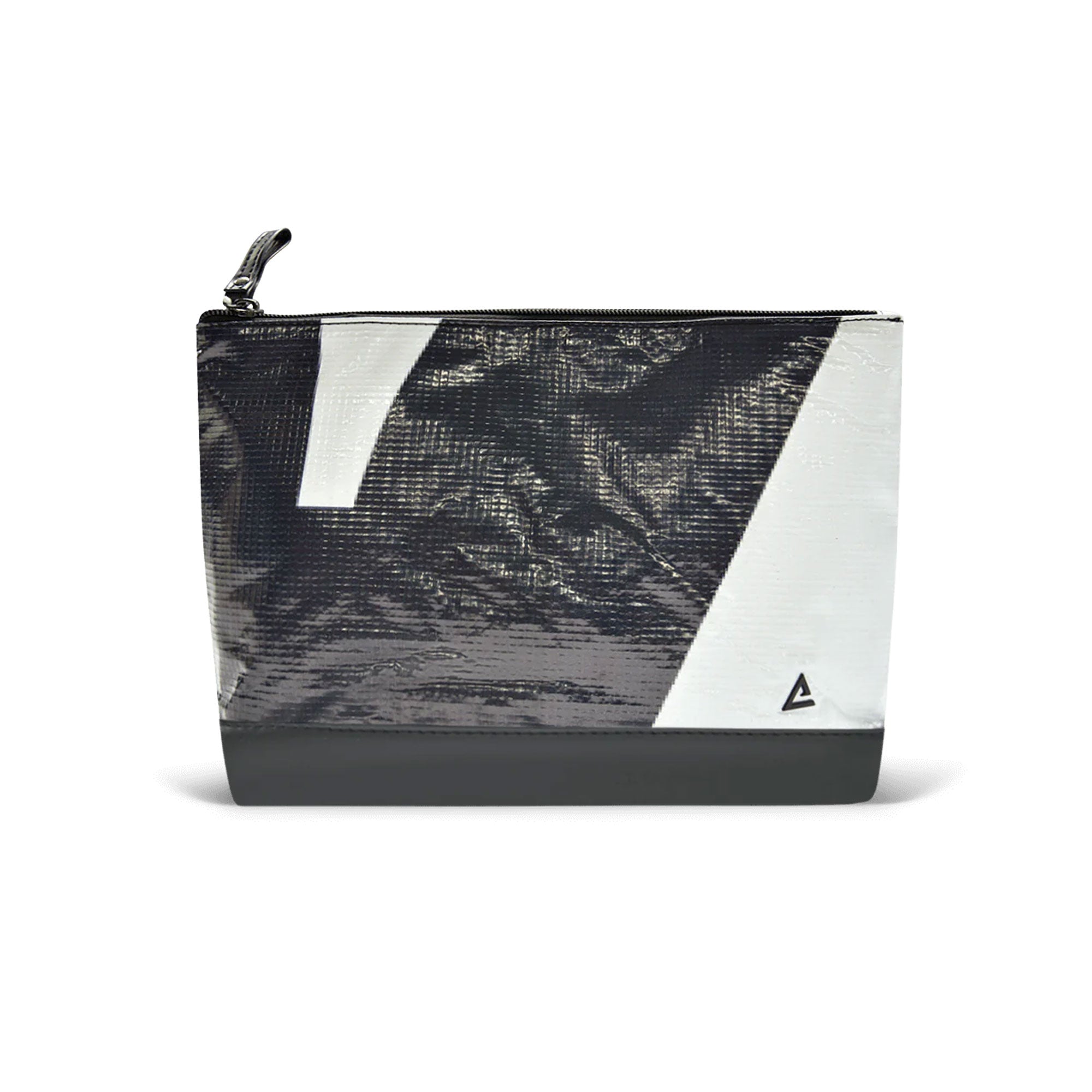 Frankie Pouch in Midnight Colorway - Repurposed Billboard Vinyl
