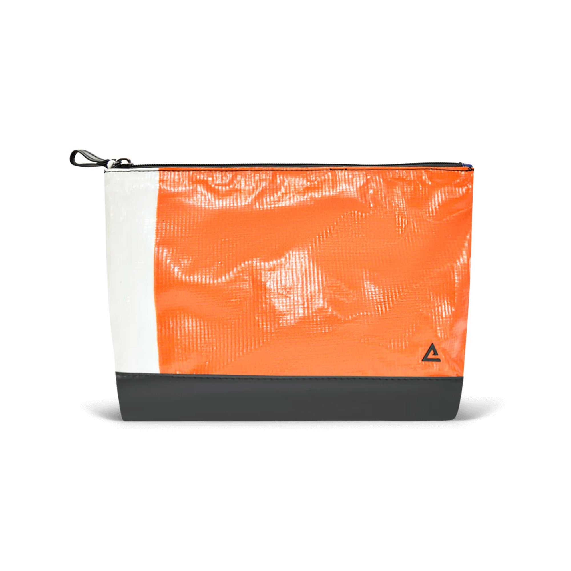Frankie Pouch in Warm Colorway - Repurposed Billboard Vinyl