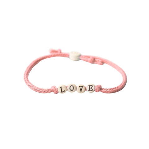Love Friendship Bracelet on Hand-woven Cord