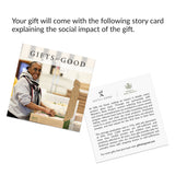 Story card explaining impact of purchase