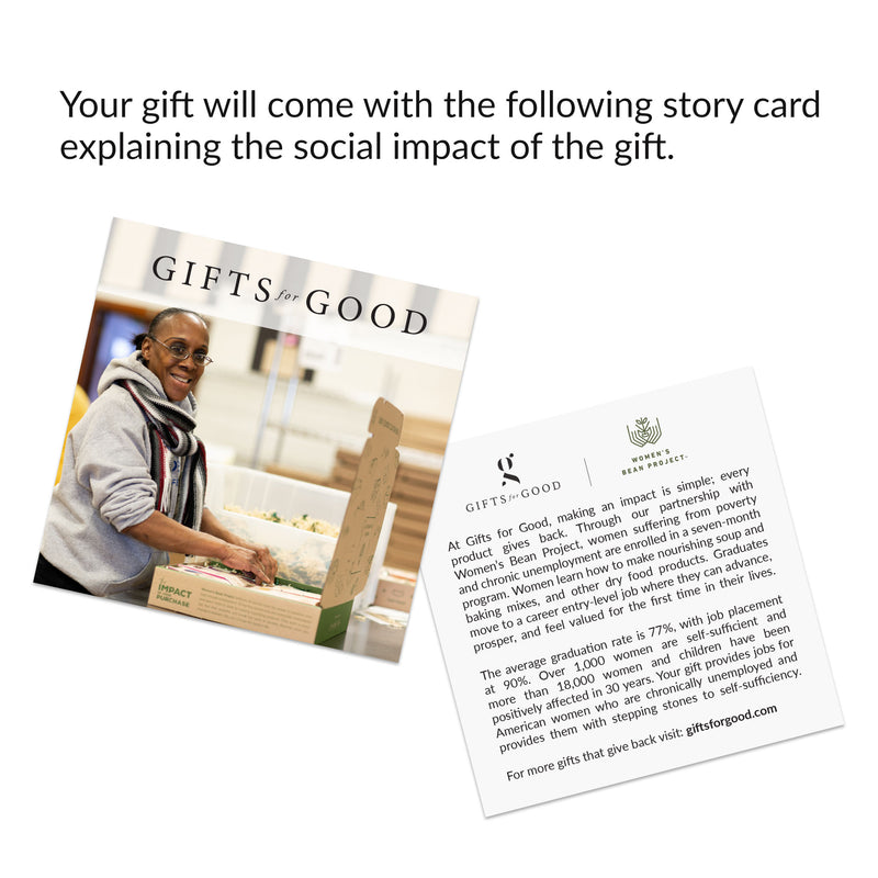 Story card explaining impact of purchase