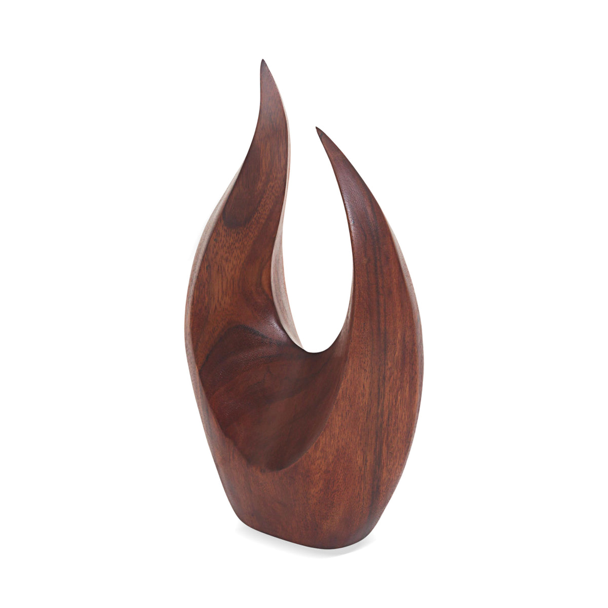 Hand Carved Natural Suar Wood Fire Flames Sculpture - Fire Flames
