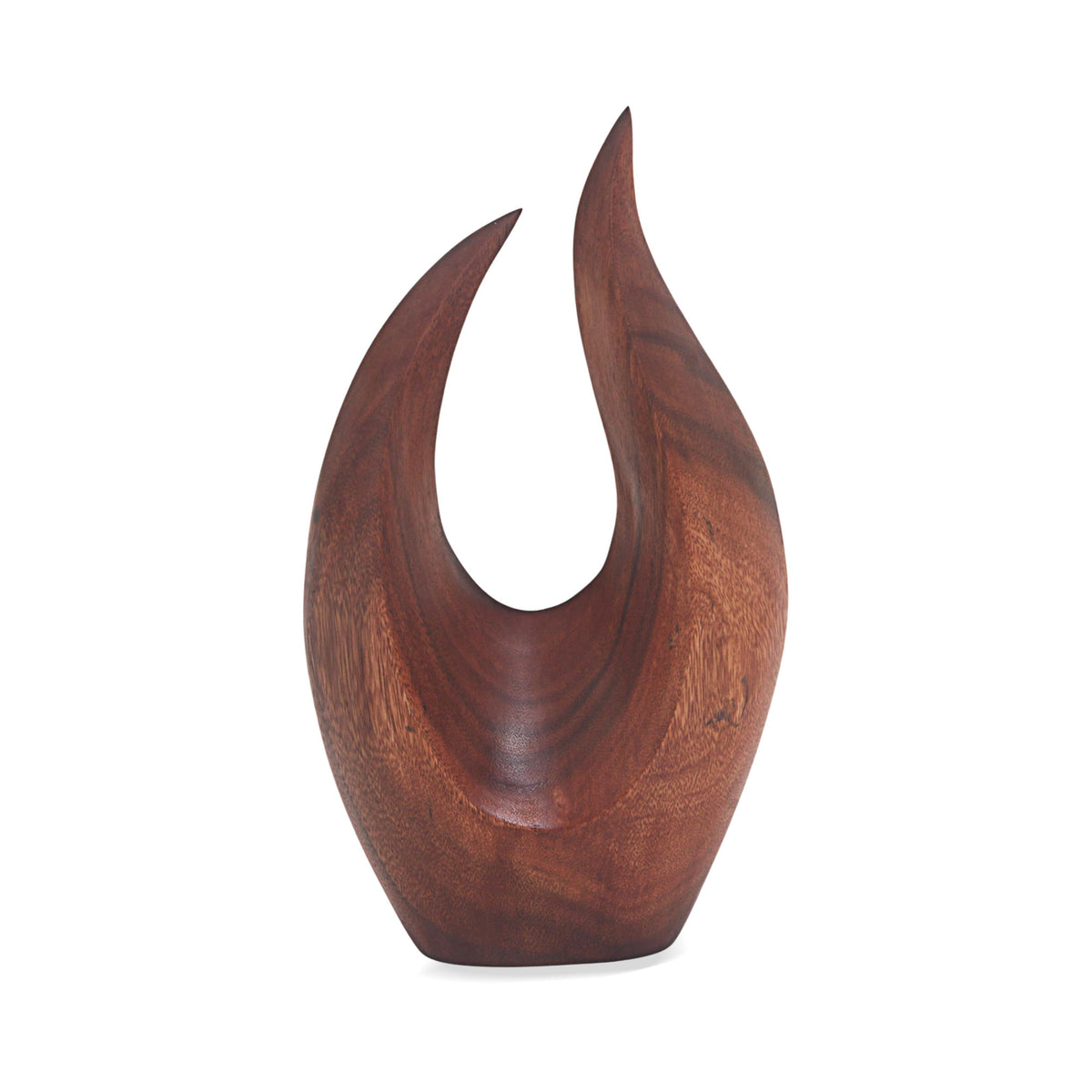 Hand Carved Natural Suar Wood Fire Flames Sculpture - Fire Flames