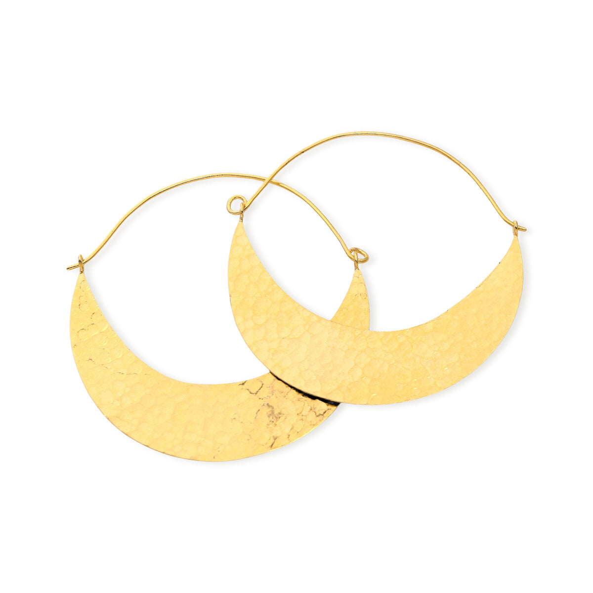 Hand Crafted Gold-Plated Hoop Earrings from Indonesia