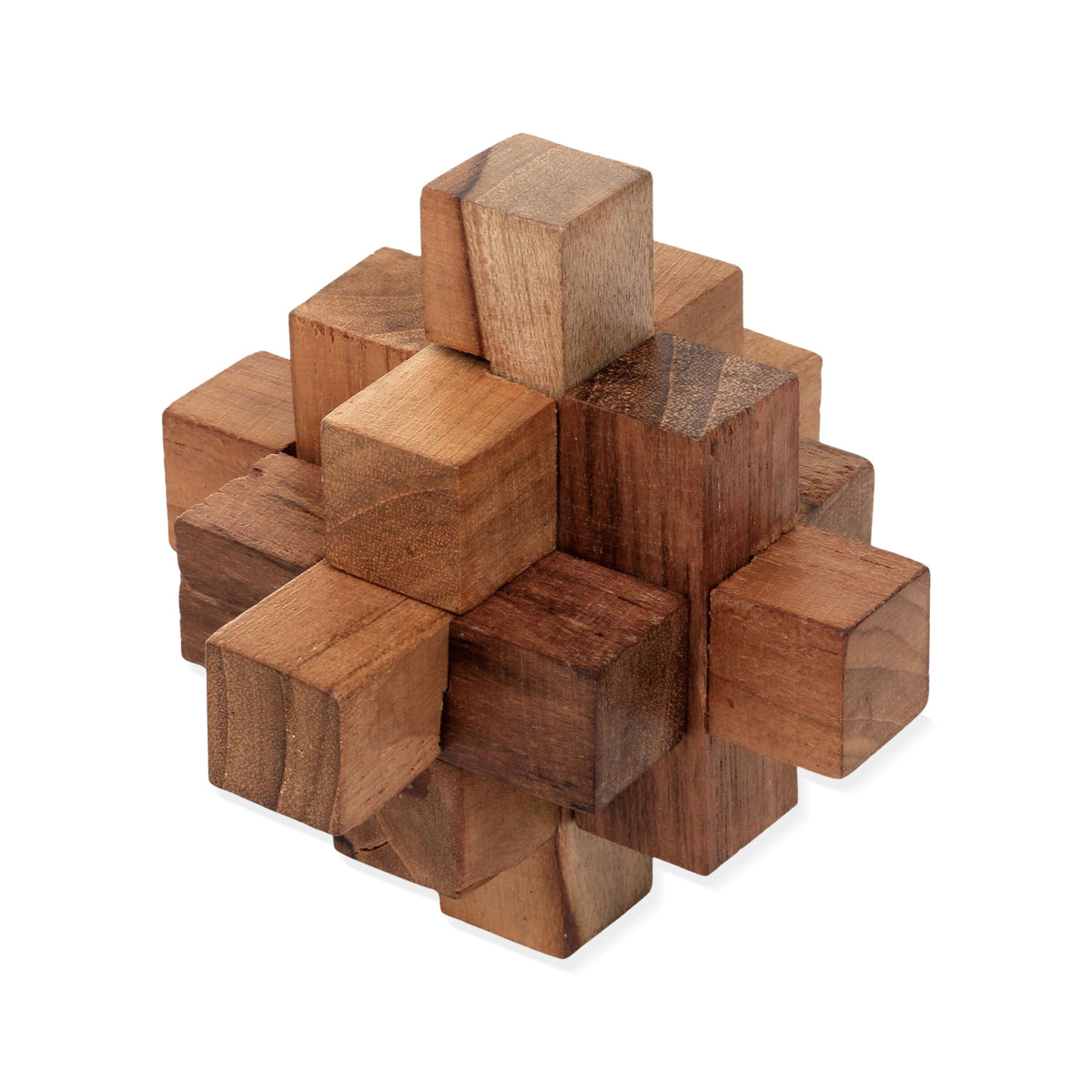 Challenge - a Hand Crafted Recycled Teak Wood Puzzle from Java